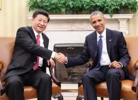 9月25日，國家主席習(xí)近平在華盛頓同美國總統(tǒng)奧巴馬舉行會談。(新華網(wǎng))
